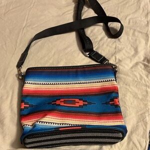 Montana West Blue and Red Patterned Crossbody Bag